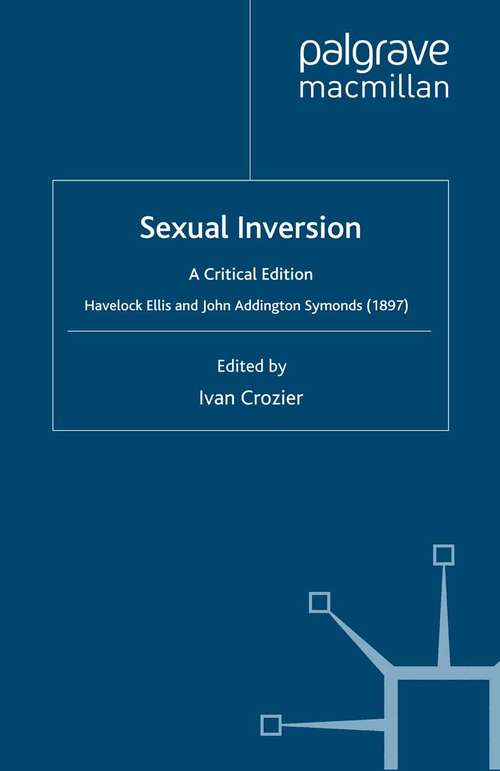 Book cover of Sexual Inversion: A Critical Edition (2008)