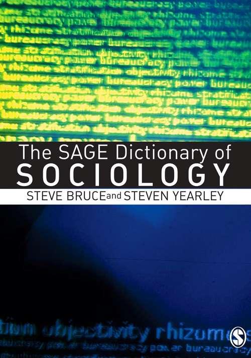 Book cover of The SAGE Dictionary of Sociology (PDF)