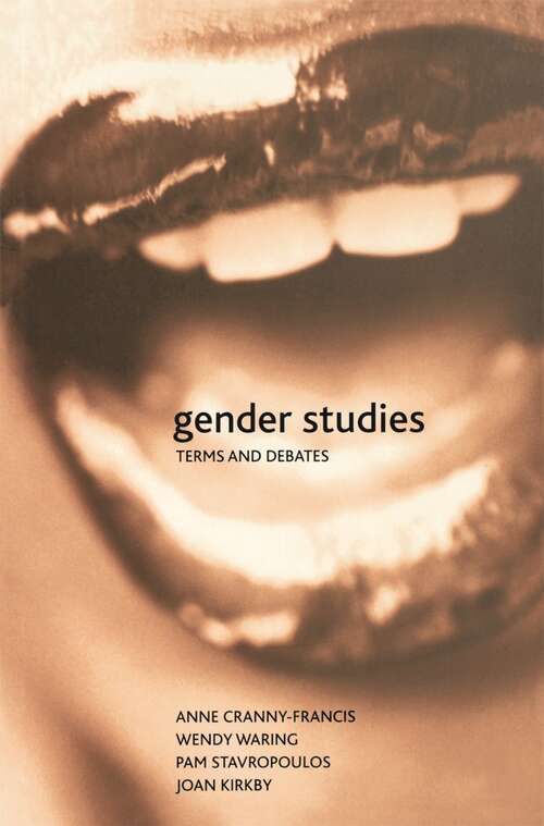 Book cover of Gender Studies: Terms and Debates (1st ed. 2002)