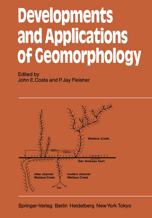 Book cover of Developments and Applications of Geomorphology (1984)
