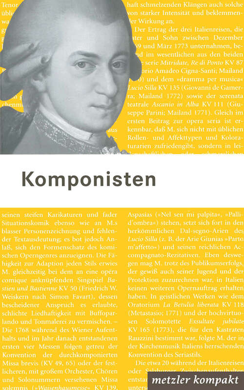 Book cover of Komponisten: metzler kompakt (1. Aufl. 2004)