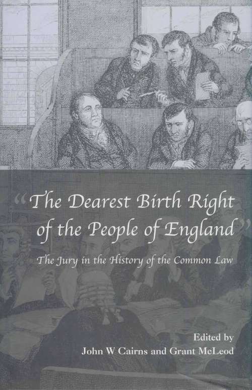 Book cover of The Dearest Birth Right of the People of England: The Jury in the History of the Common Law