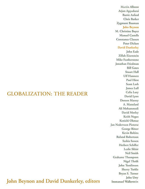Book cover of Globalization: The Reader