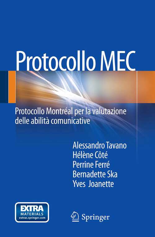 Book cover of Protocollo MEC: Protocollo Montréal per la valutazione delle abilità comunicative (2013)