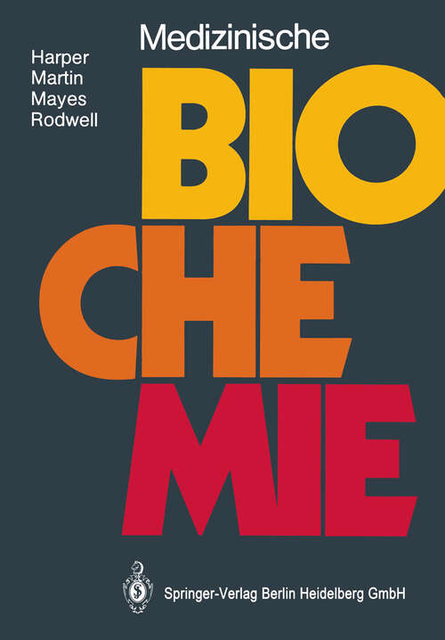 Book cover of Medizinische Biochemie (1986)