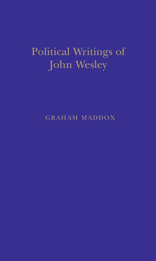 Book cover of Politic Writings John Wesley