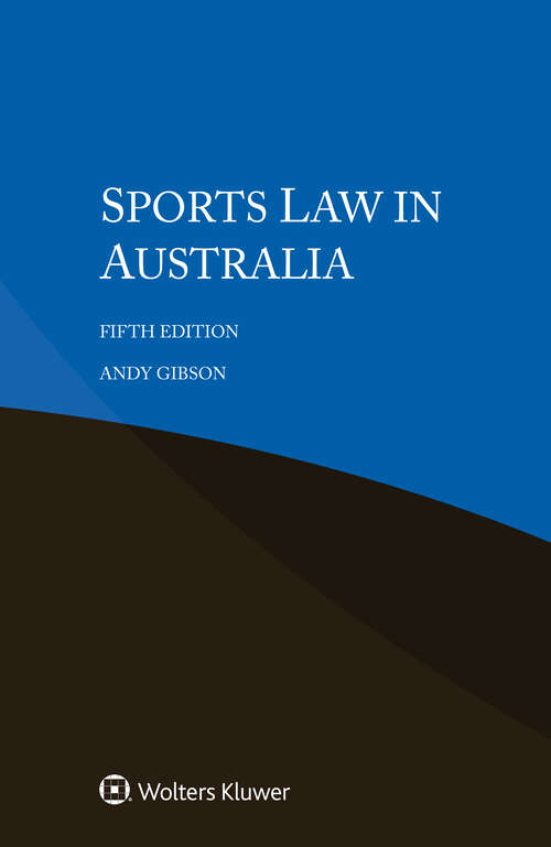 Book cover of Sports Law in Australia (5)