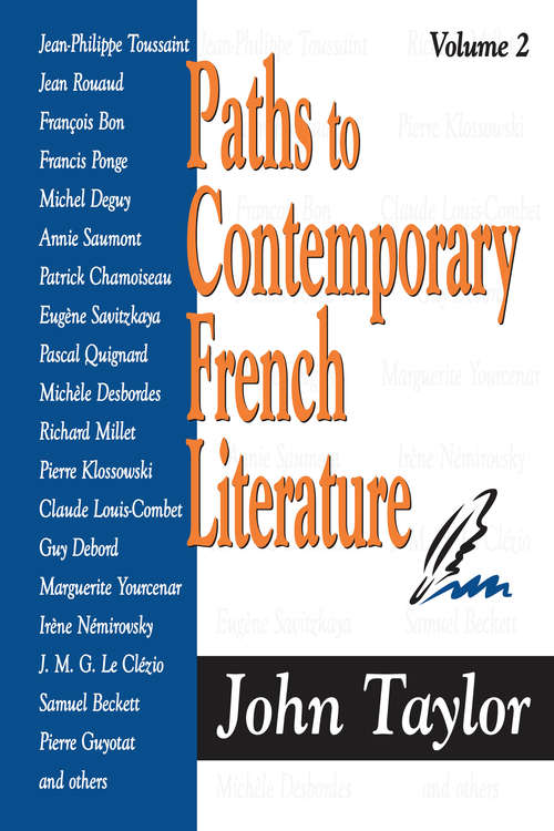 Book cover of Paths to Contemporary French Literature: Volume 2