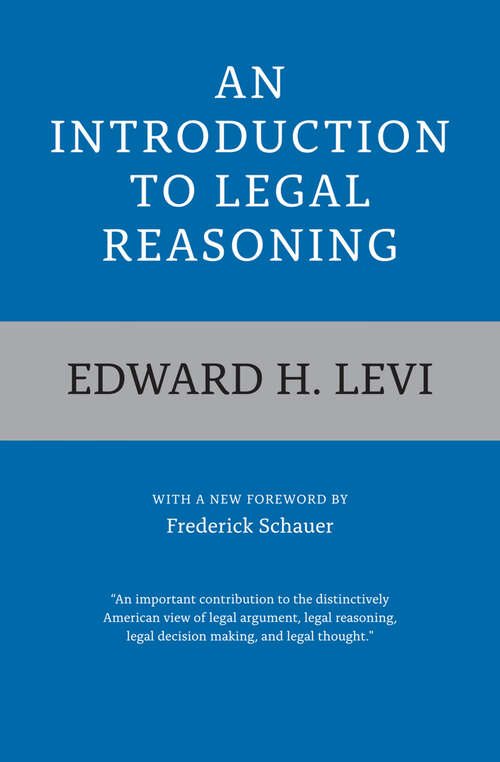 Book cover of An Introduction to Legal Reasoning (2)