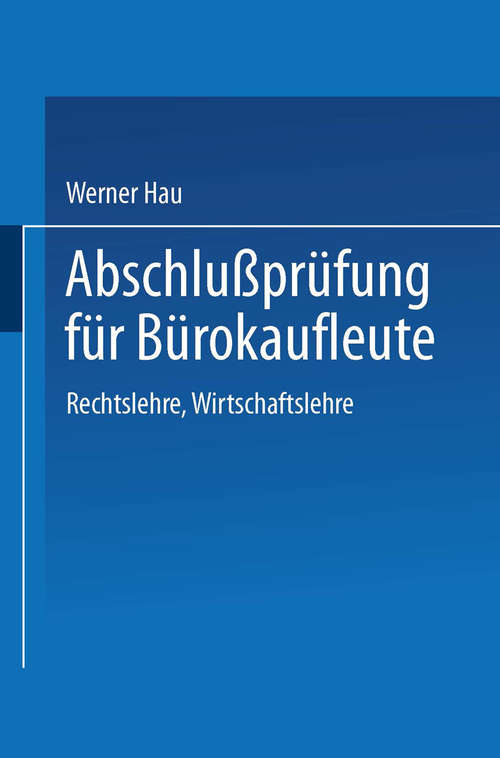 Book cover of Abschlußprüfung für Bürokaufleute (pdf): Rechtslehre Wirtschaftslehre (1. Aufl. 1986)