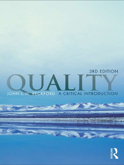 Book cover of Quality: A Critical Introduction, Third Edition