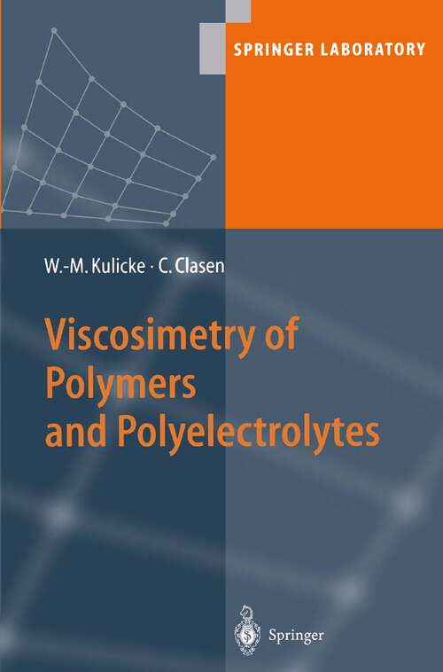 Book cover of Viscosimetry of Polymers and Polyelectrolytes (2004) (Springer Laboratory)
