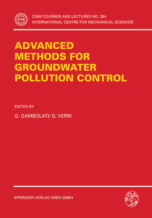 Book cover of Advanced Methods for Groundwater Pollution Control (1995) (CISM International Centre for Mechanical Sciences #364)