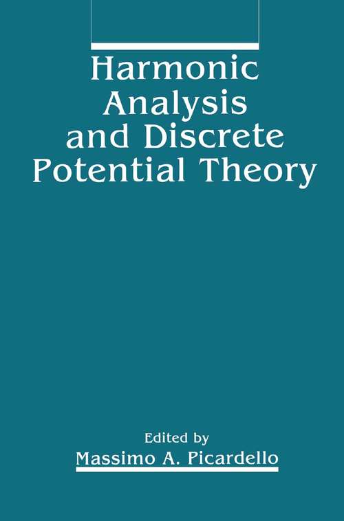 Book cover of Harmonic Analysis and Discrete Potential Theory (1992)