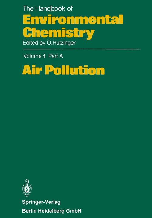 Book cover of Air Pollution (1986) (The Handbook of Environmental Chemistry: 4 / 4A)