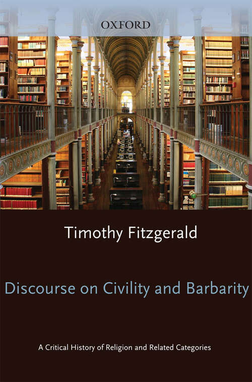 Book cover of Discourse on Civility and Barbarity