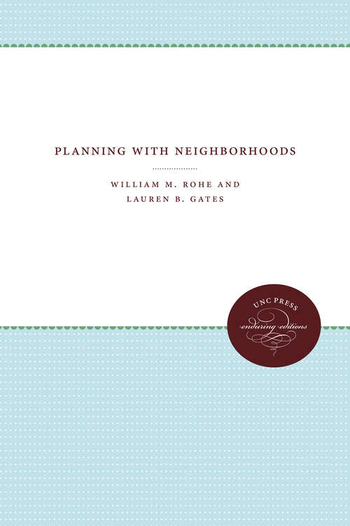 Book cover of Planning with Neighborhoods (Urban and Regional Policy and Development Studies)