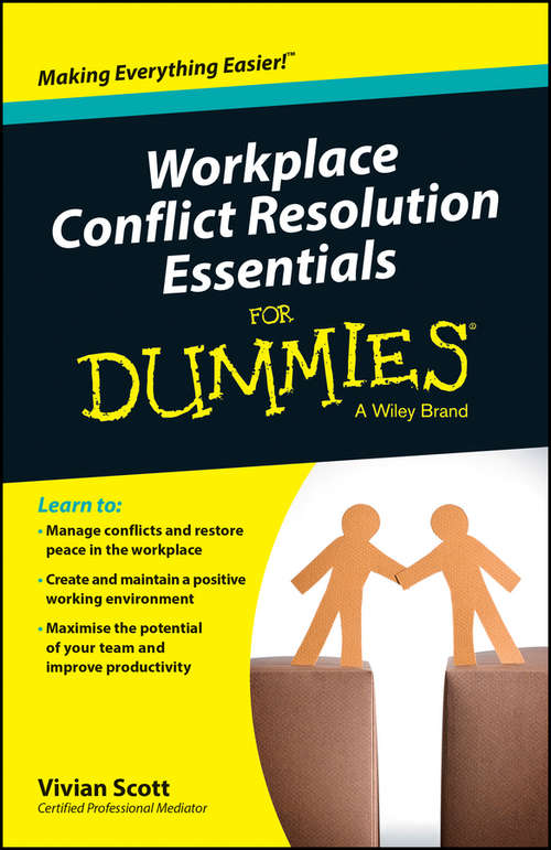 Book cover of Workplace Conflict Resolution Essentials For Dummies (Australian and New Zealand Edition)