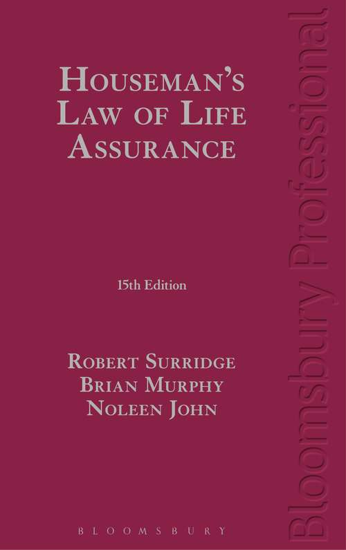 Book cover of Houseman's Law of Life Assurance