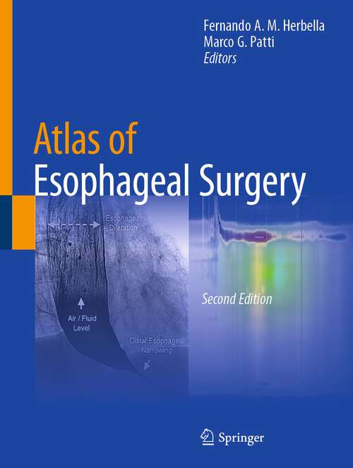 Book cover of Atlas of Esophageal Surgery (2nd ed. 2022)