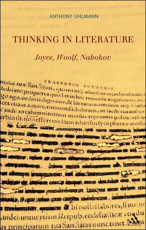 Book cover of Thinking in Literature: Joyce, Woolf, Nabokov