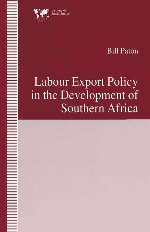Book cover of Labour Export Policy in the Development of Southern Africa (1st ed. 1995)
