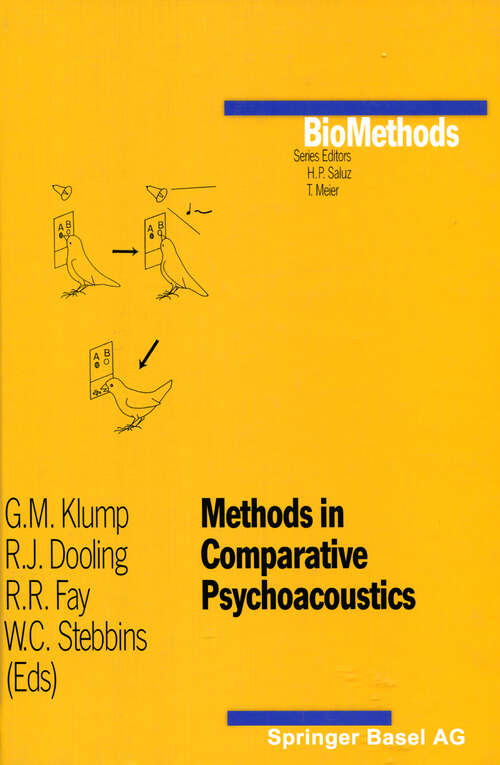 Book cover of Methods in Comparative Psychoacoustics (1995) (Biomethods)