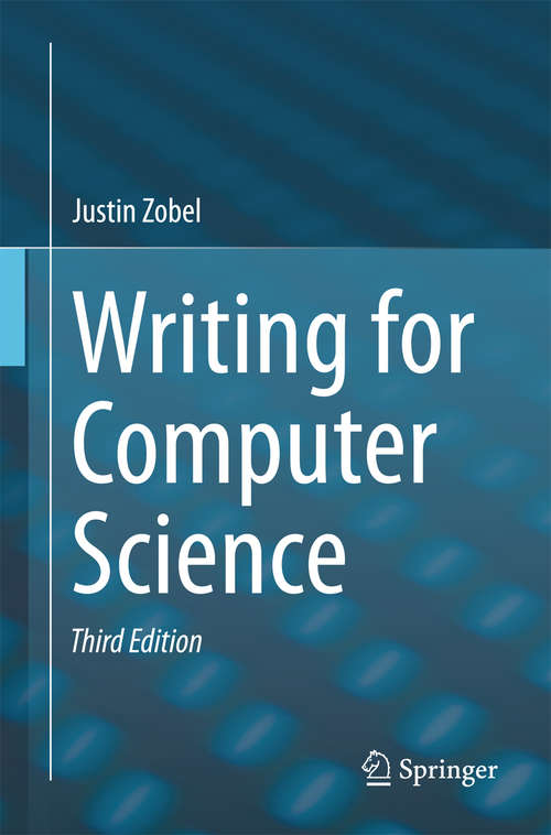 Book cover of Writing for Computer Science (3rd ed. 2014)
