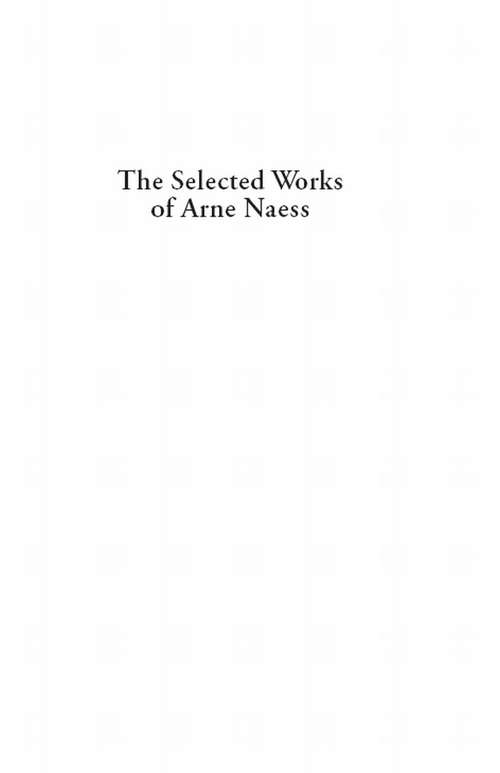 Book cover of The Selected Works of Arne Naess: Volumes 1-10 (2005)