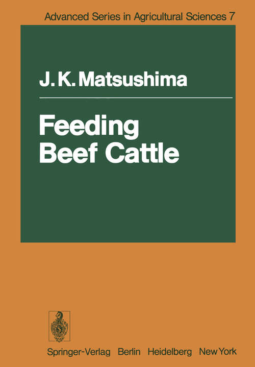 Book cover of Feeding Beef Cattle (1979) (Advanced Series in Agricultural Sciences #7)