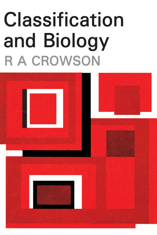 Book cover of Classification and Biology