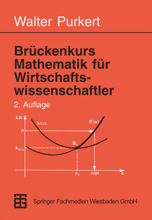 Book cover of Brückenkurs Mathematik für Wirtschaftswissenschaftler (2. Aufl. 1997)