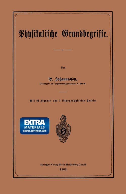 Book cover of Physikalische Grundbegriffe (1902)