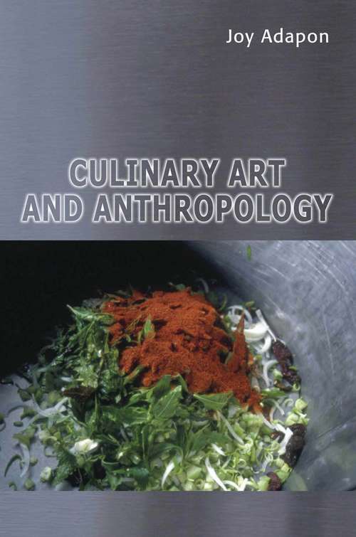 Book cover of Culinary Art and Anthropology