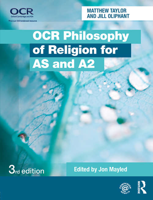 Book cover of OCR Philosophy of Religion for AS and A2 (3)