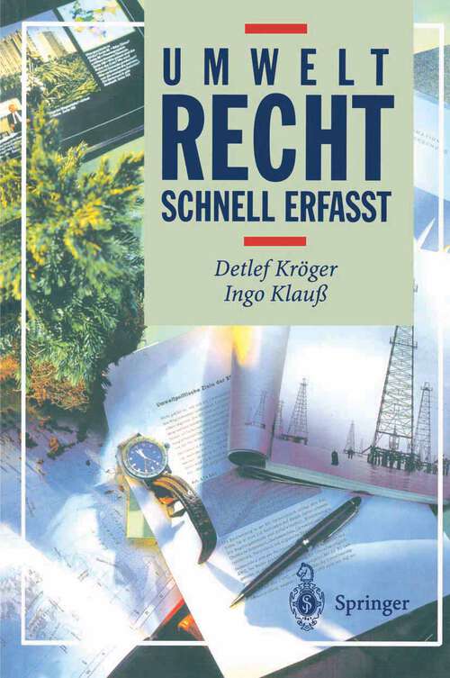 Book cover of Umweltrecht: Schnell erfaßt (2001) (Recht - schnell erfasst)