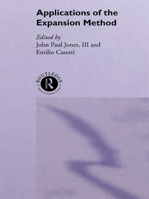 Book cover of Applications of the Expansion Method