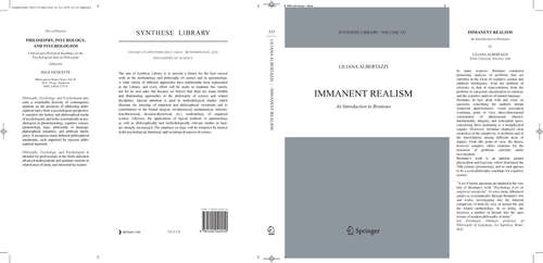 Book cover of Immanent Realism: An Introduction to Brentano (2006) (Synthese Library #333)