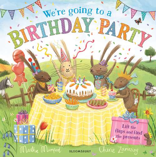 Book cover of We're Going to a Birthday Party: A Lift-the-Flap Adventure (The Bunny Adventures)