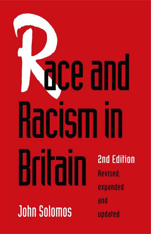 Book cover of Race and Racism in Britain (2nd ed. 1993)