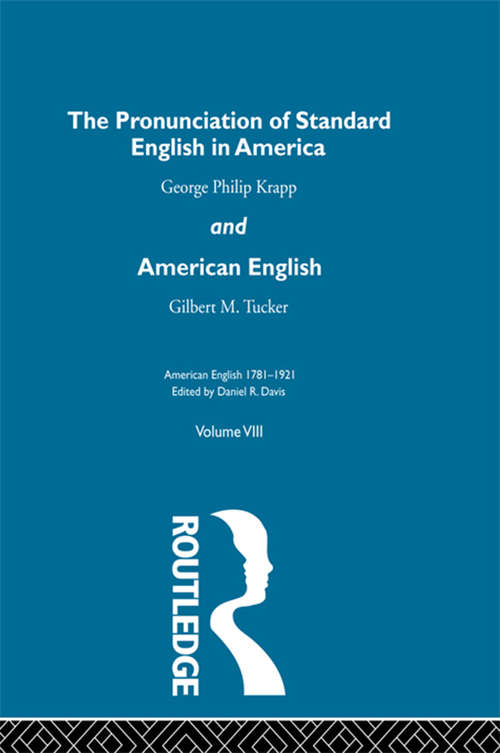 Book cover of Pronunc Standard Eng America V