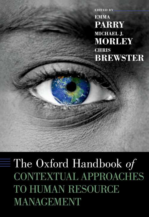 Book cover of The Oxford Handbook of Contextual Approaches to Human Resource Management (Oxford Handbooks)