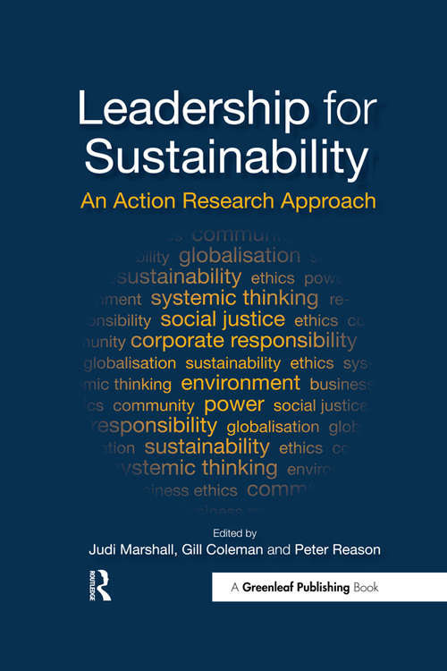 Book cover of Leadership for Sustainability: An Action Research Approach