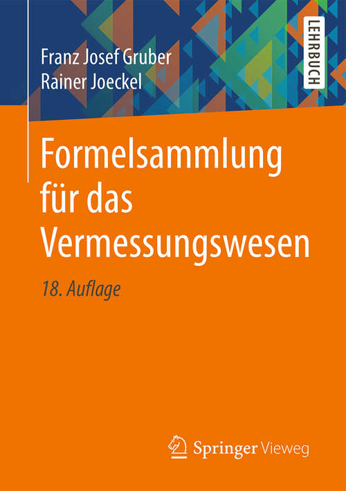 Book cover of Formelsammlung für das Vermessungswesen