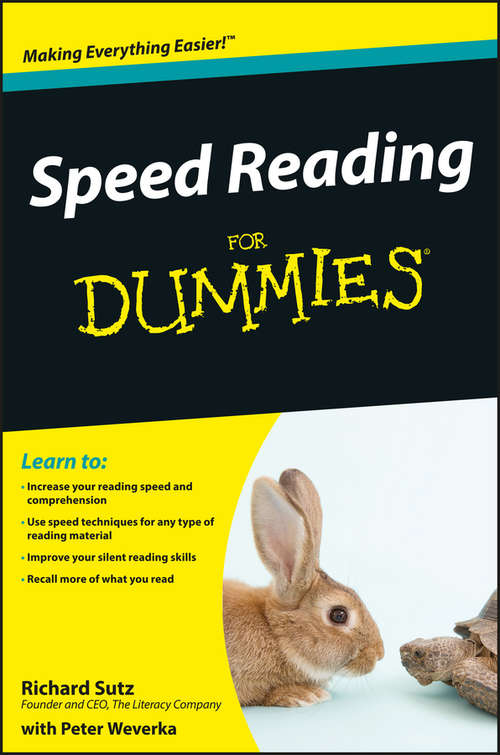 Book cover of Speed Reading For Dummies