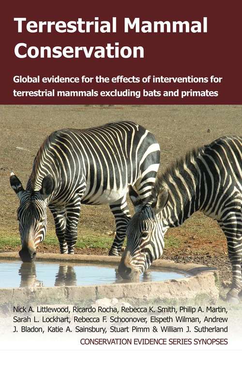 Book cover of Terrestrial Mammal Conservation: Global Evidence for the Effects of Interventions for Terrestrial Mammals Excluding Bats and Primates