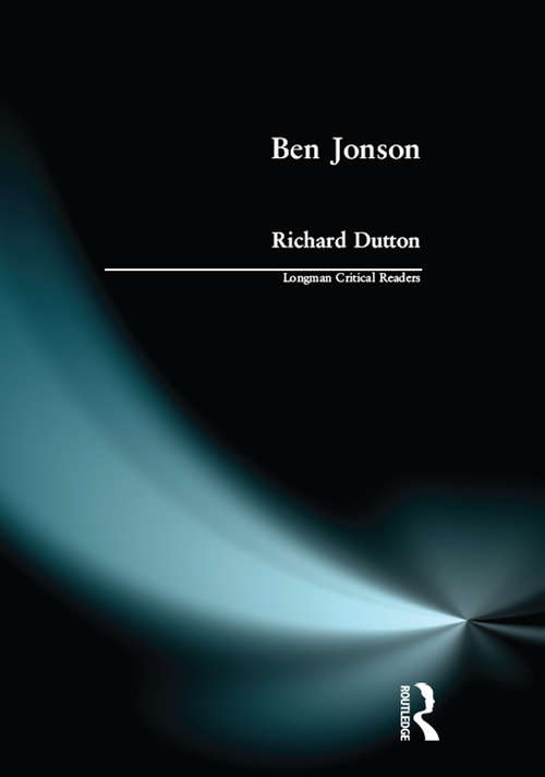 Book cover of Ben Jonson (Longman Critical Readers)