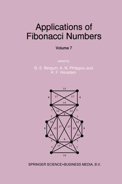 Book cover of Applications of Fibonacci Numbers: Volume 7 (1998)