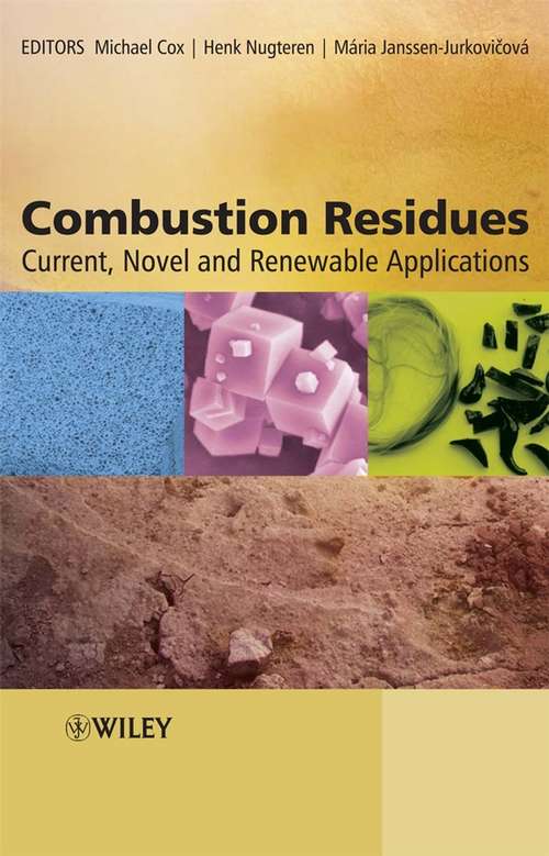 Book cover of Combustion Residues: Current, Novel and Renewable Applications