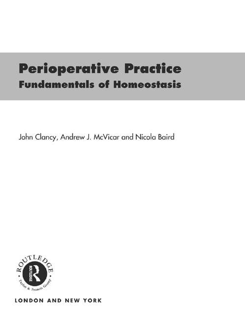 Book cover of Perioperative Practice: Fundamentals of Homeostasis